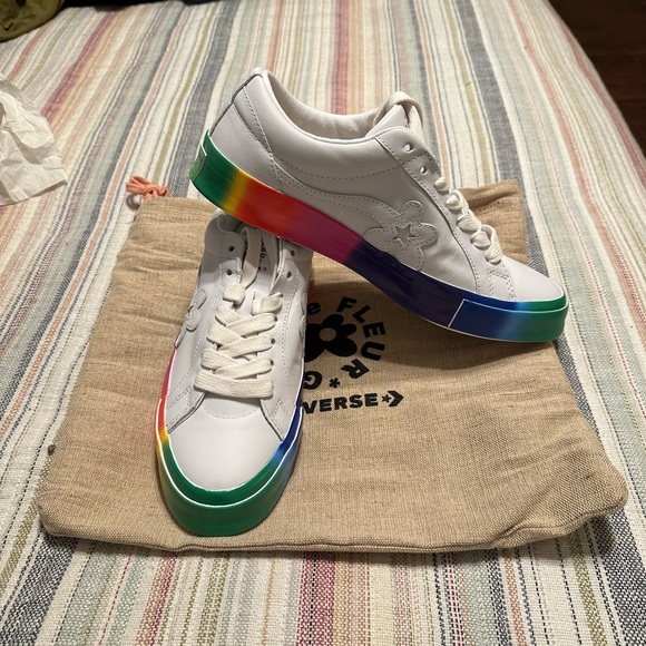 CONVERSE x Tyler The Creator Golf Le Fleur Ox Rainbow NEW - M 9.5/ W 11.5 - Picture 3 of 8